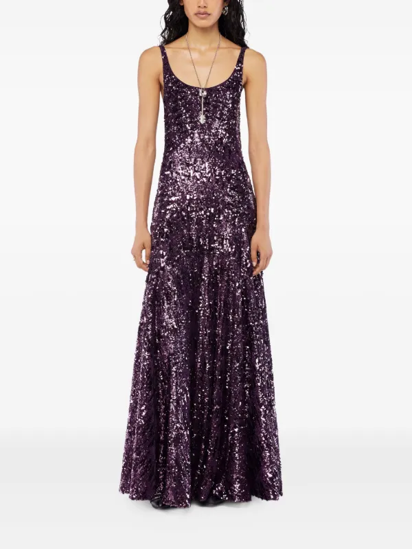 strapless open back dress Agnes Pink Sequin Maxi Dress – Frock and Frill main image 0