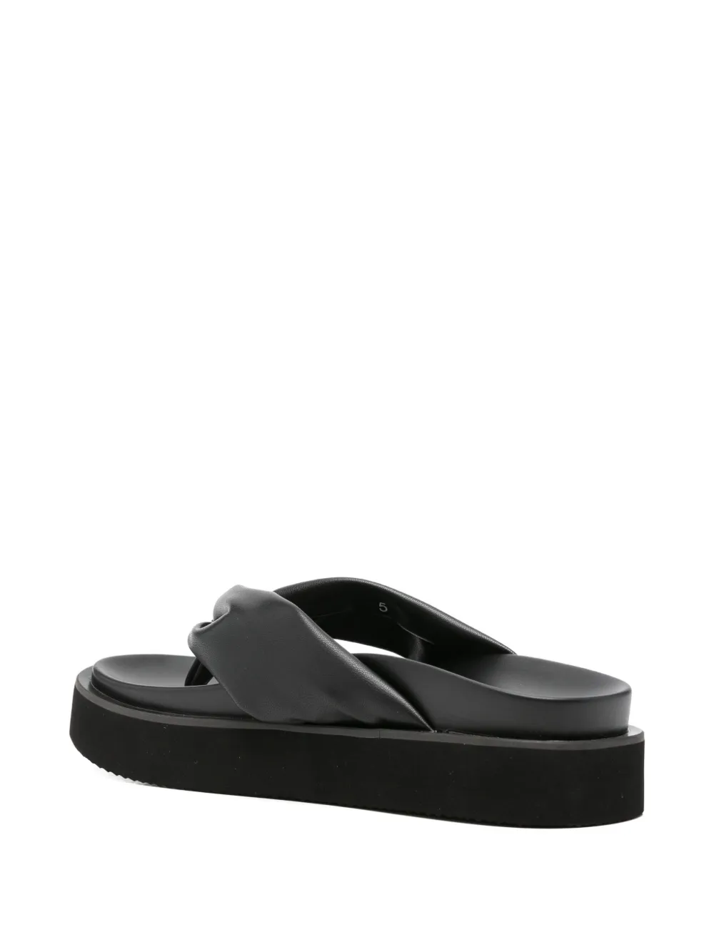 Yohji Yamamoto Leren sandalen Zwart
