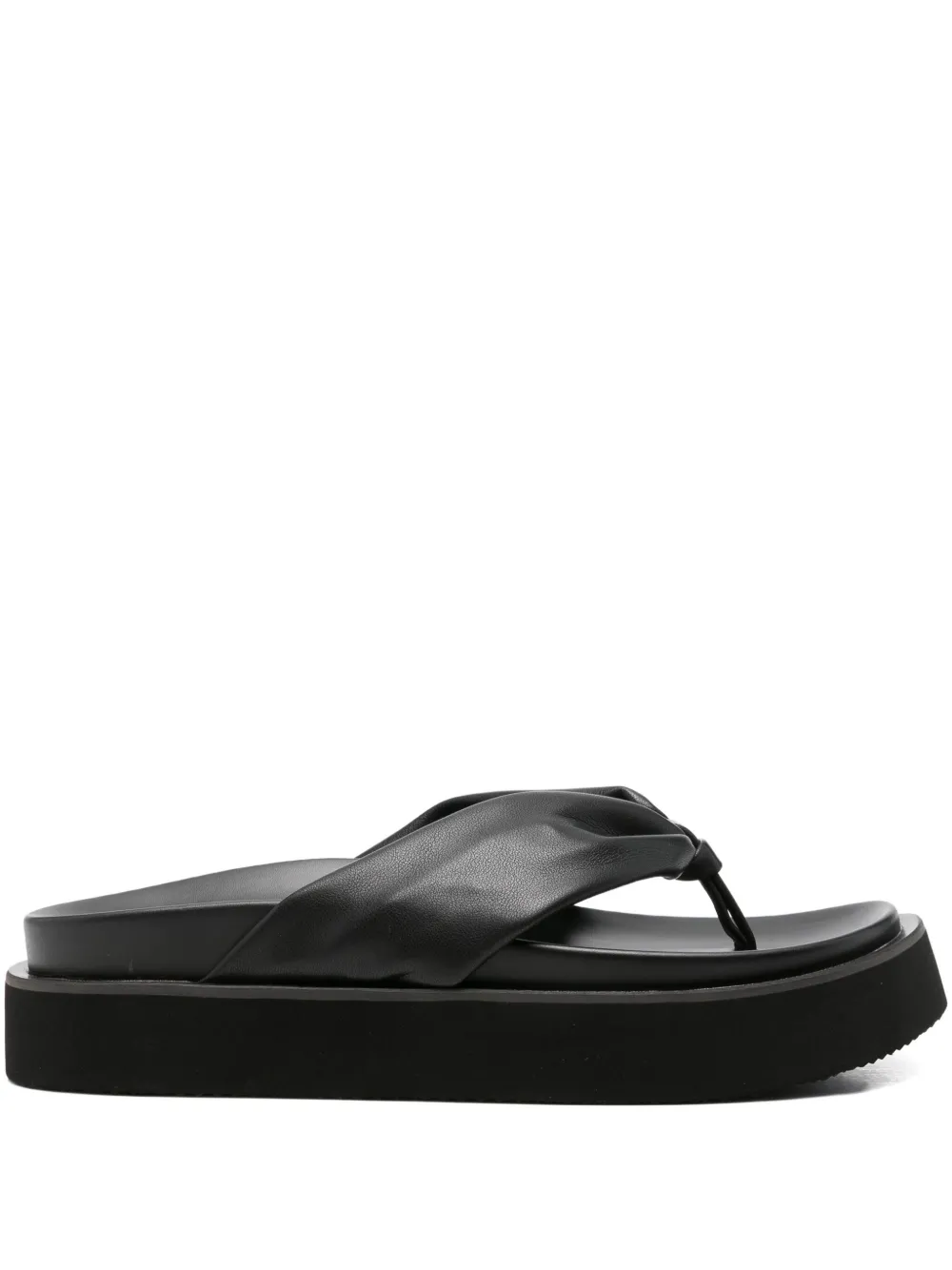 Yohji Yamamoto knotted leather sandals | Black | Image 1