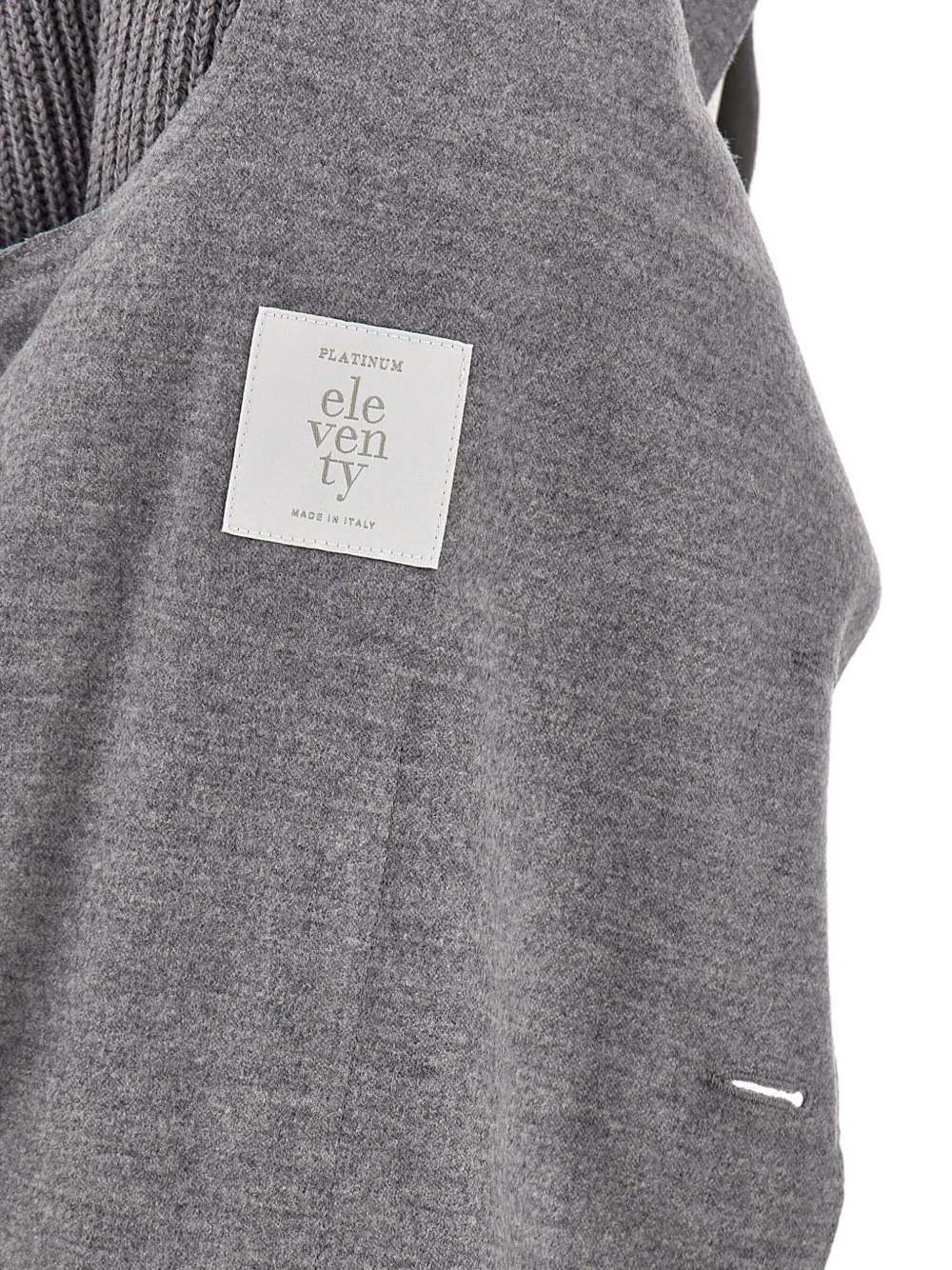 Eleventy ribbed-knit elbow-patch blazer Grijs