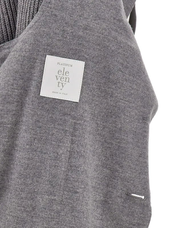 Eleventy リブニット ジャケット | グレー | FARFETCH JP