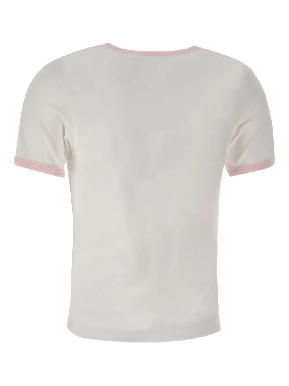 Casablanca printed ringer T-shirt Wit