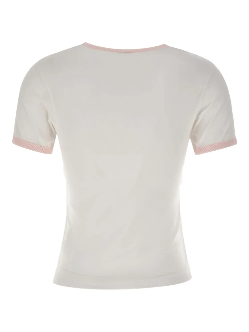 Casablanca printed ringer T-shirt Wit