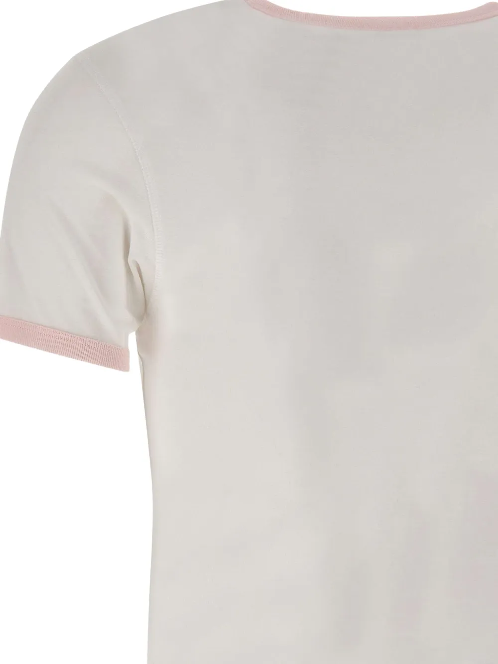 Casablanca printed ringer T-shirt Wit