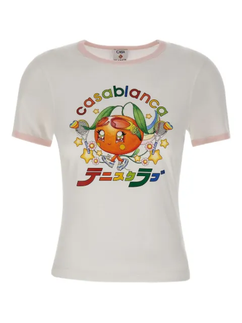 Casablanca printed ringer T-shirt