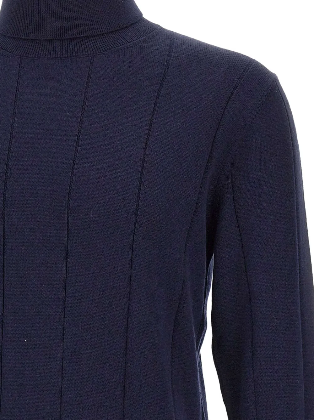 Eleventy ribbed turtleneck sweater Blauw