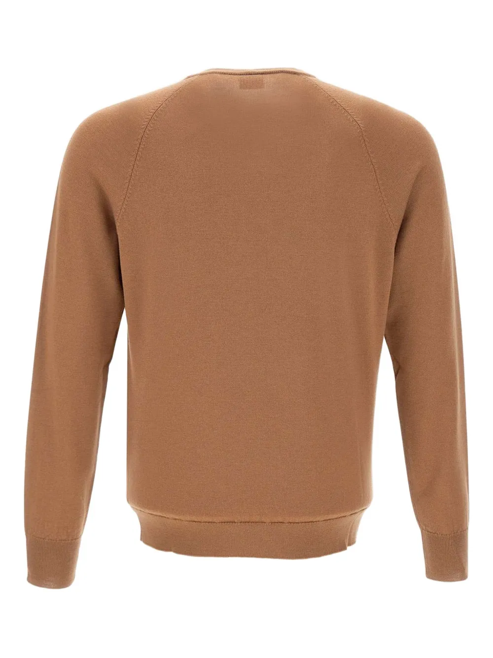 Eleventy Long-sleeved Wool Sweater In Brown