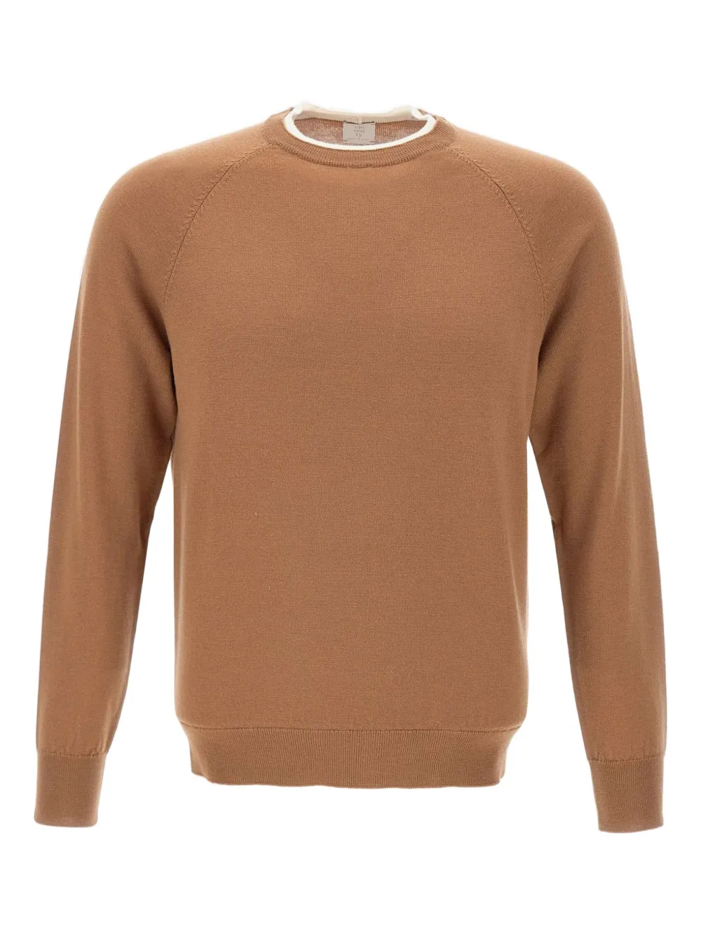 Eleventy Long-sleeved Wool Sweater In Brown