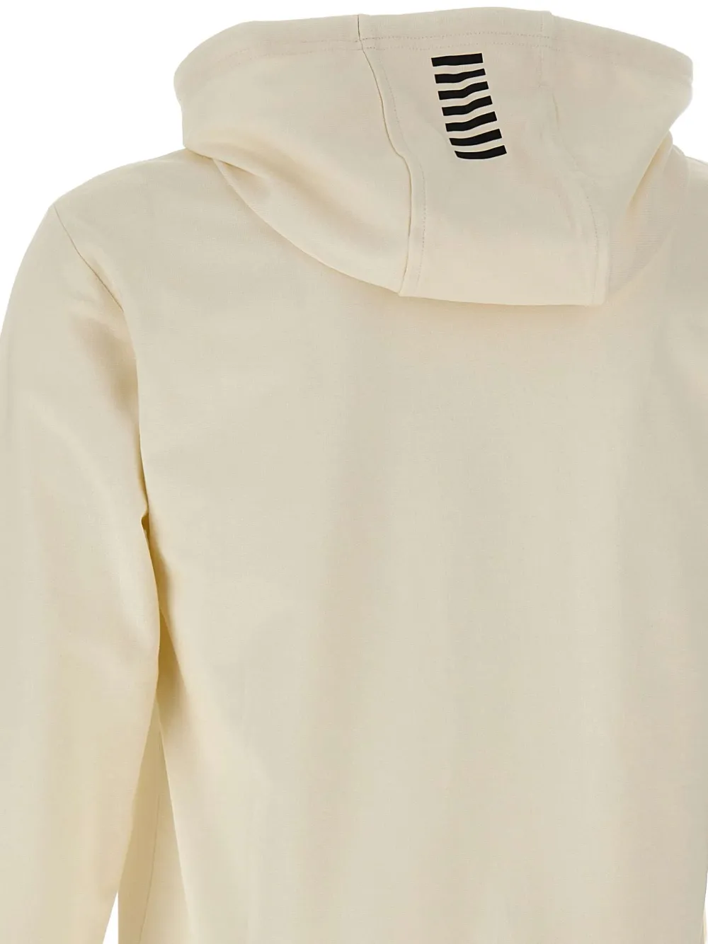Ea7 Emporio Armani logo-print hoodie Beige