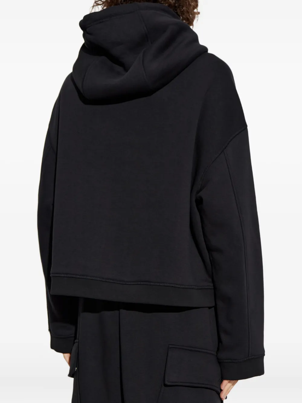 DSQUARED2 hooded ribbed jacket Zwart
