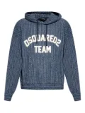 DSQUARED2 logo-patch hoodie - Blue