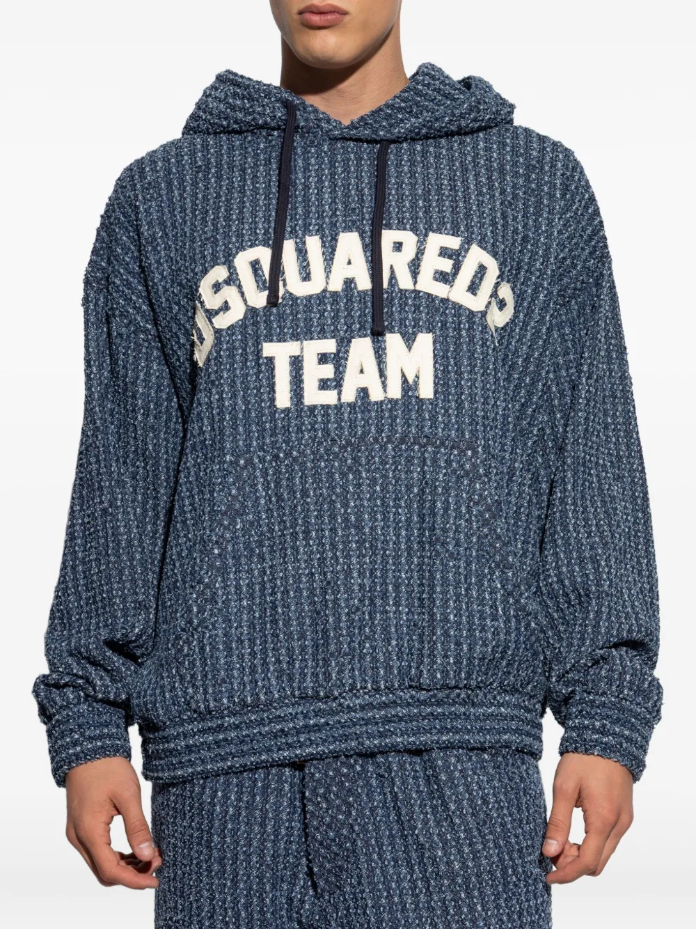 DSQUARED2 Hoodie met logopatch Blauw
