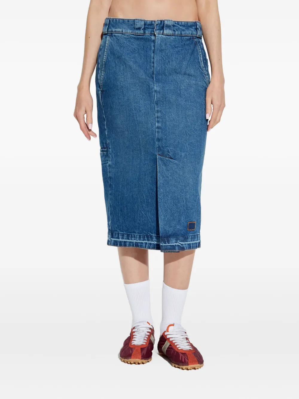 Maison Margiela welt-pocket denim skirt - ブルー Maison Margiela welt-pocket denim skirt - ブルー