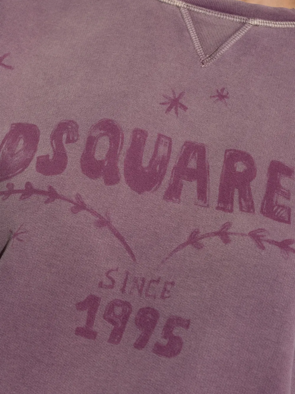 DSQUARED2 Jurk met grafische zak Paars