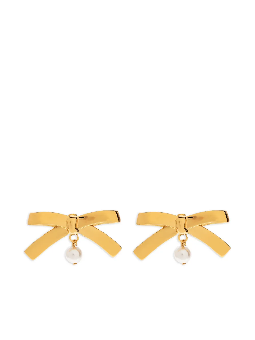 Moschino pendientes con detalle de perlas | dorado | Image 1