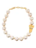 Moschino pearl-embellishment necklace - White