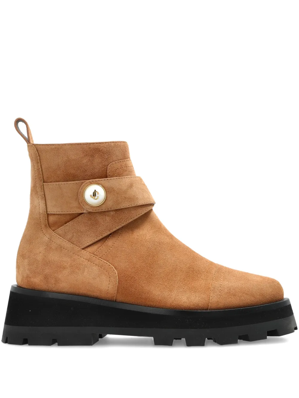 Jimmy Choo buckle-strap platform boots Brown
