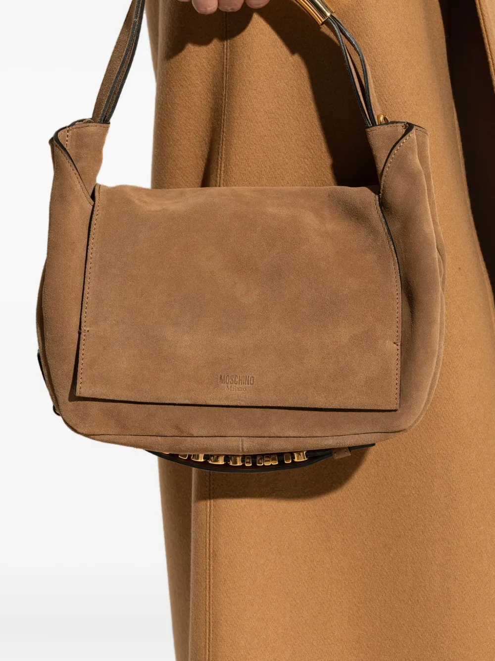 Moschino Suède shopper - Bruin