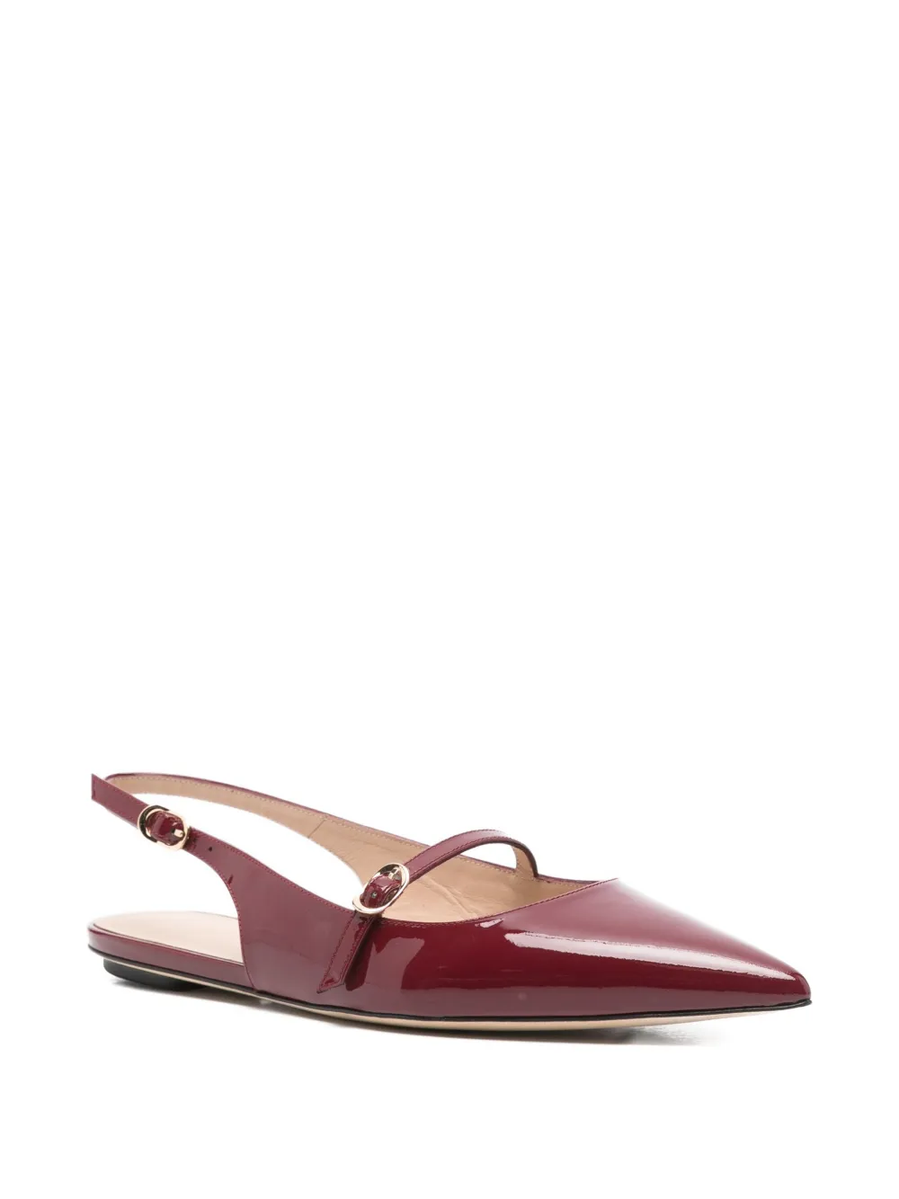Stuart Weitzman Emilia Slingback Flat Pumps In Red