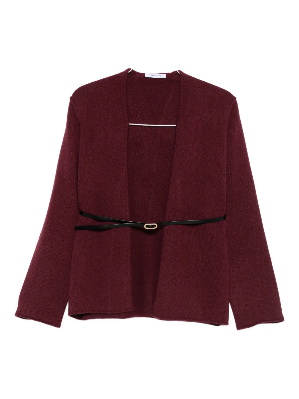 Philo-sofie Belted Cardigan In Red