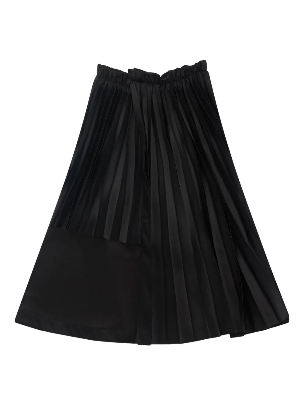 Noir Kei Ninomiya pleated midi skirt - Zwart