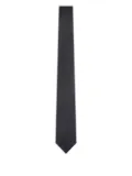 Giorgio Armani jacquard-weave silk tie - Black