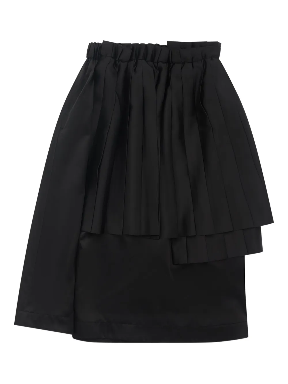 Noir Kei Ninomiya Pleated Midi Skirt In Black