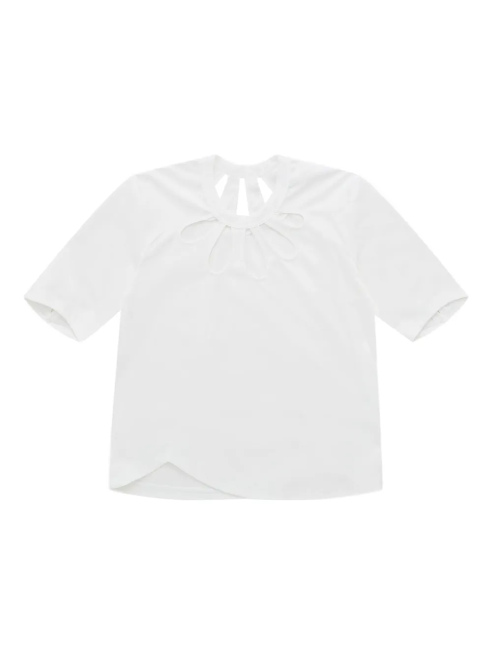 Noir Kei Ninomiya crew-neck short-sleeve T-shirt - Bianco