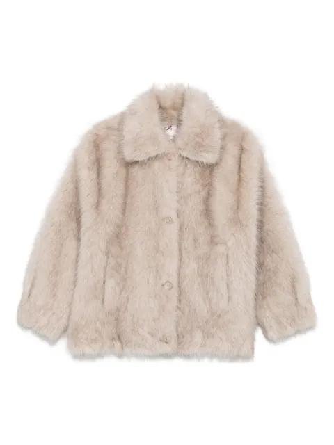 VALENTINI 1972 veste boutonnée en fourrure artificielle