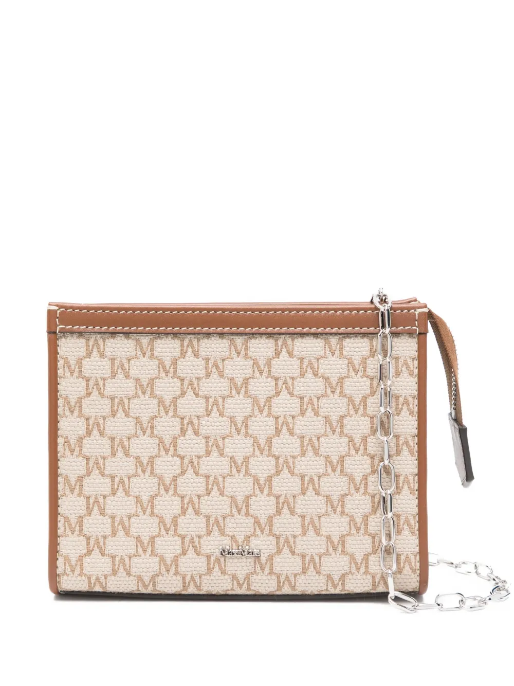 Max Mara Monogram Chain-strap Satchel In Neutral