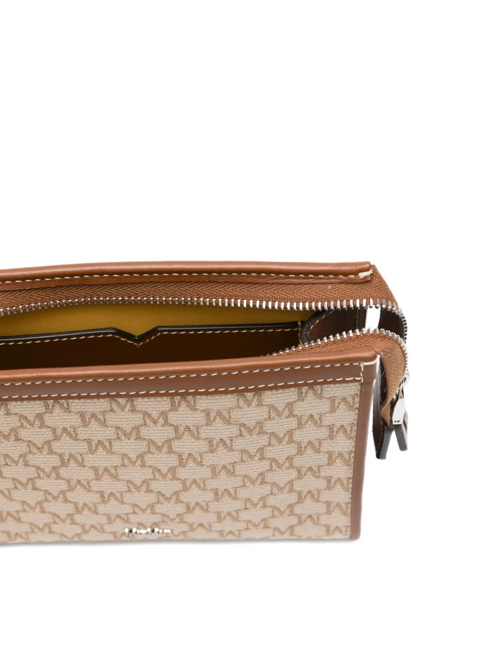 Max Mara Boekentas met kettingbandje en monogram Beige