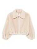 VALENTINI 1972 elastic-cuff zip-front jacket - Neutrals