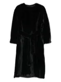 VALENTINI 1972 belted faux fur coat - Black