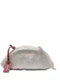 VIPERA woven clutch bag - Silver
