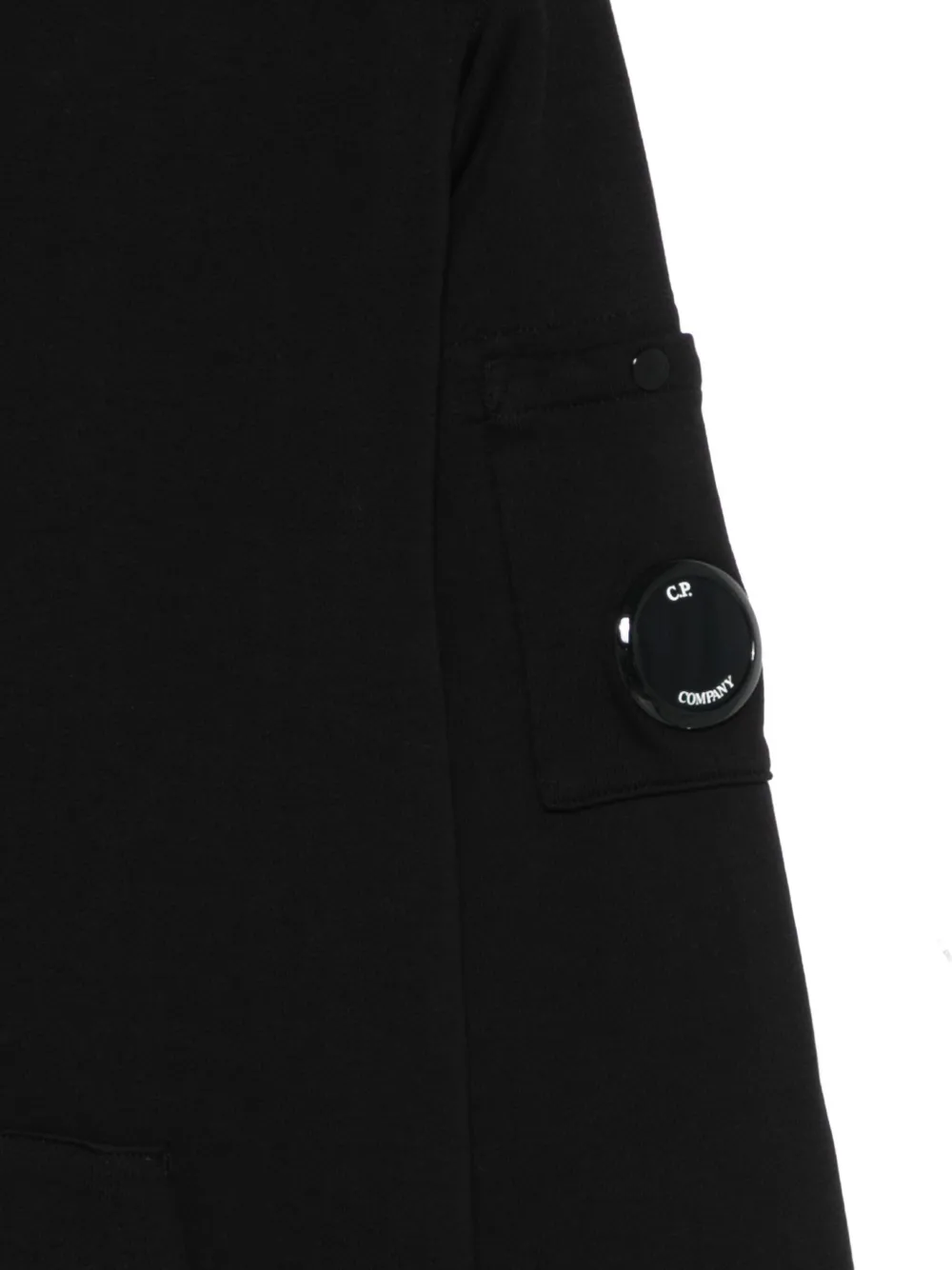 C.P. Company Kids Hoodie met zakdetail Zwart