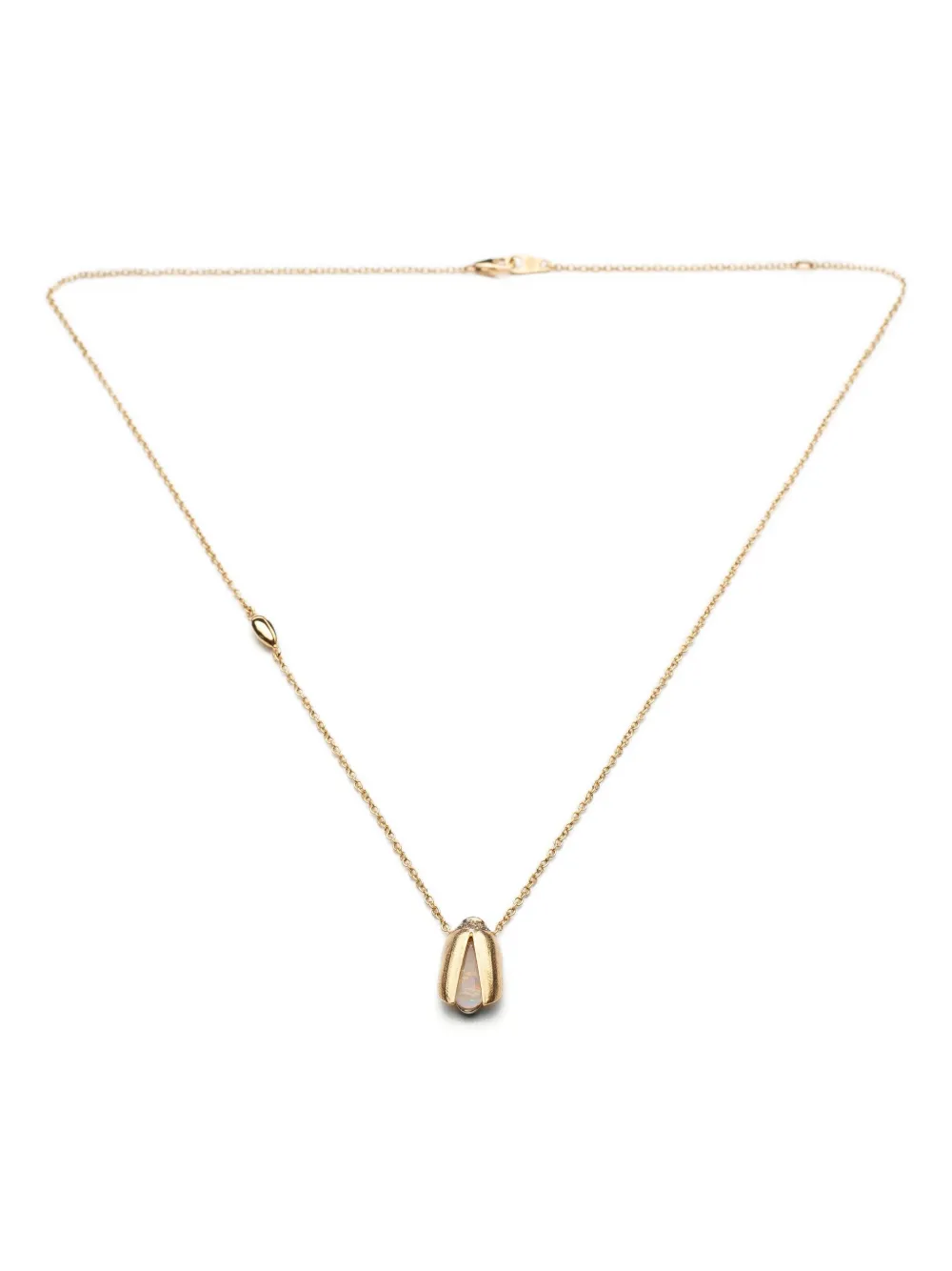 Bibi Van Der Velden 18k Yellow Gold Solo Scarab Opal Fly Wings Necklace