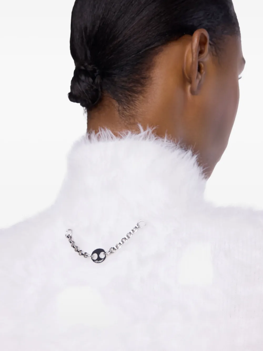 Rabanne Top met lange mouwen en sleuteldetail Wit