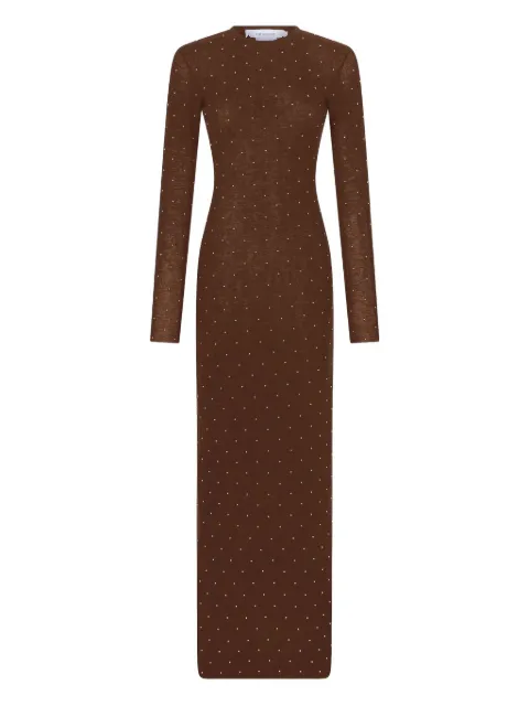 Rabanne embellished long-sleeved maxi dress