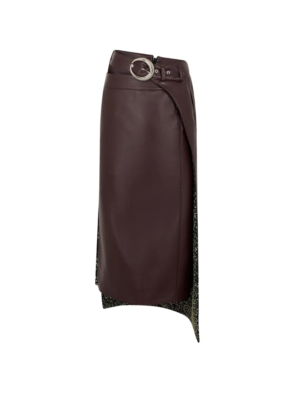 Rabanne Leren midi-rok Bruin