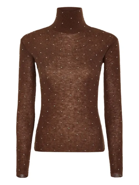 Rabanne embellished-details turtleneck top