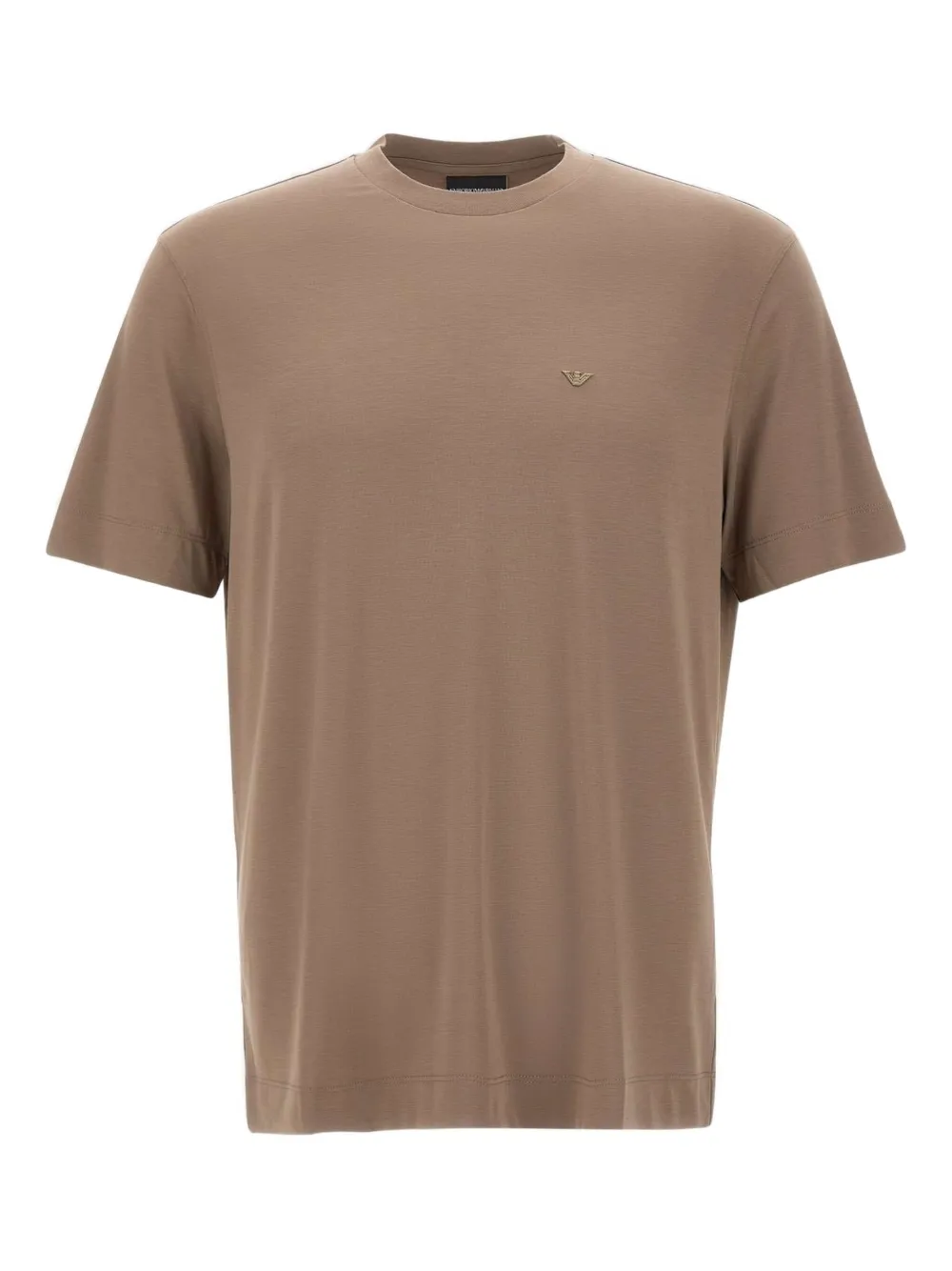 Emporio Armani eagle-embroidered T-shirt Bruin