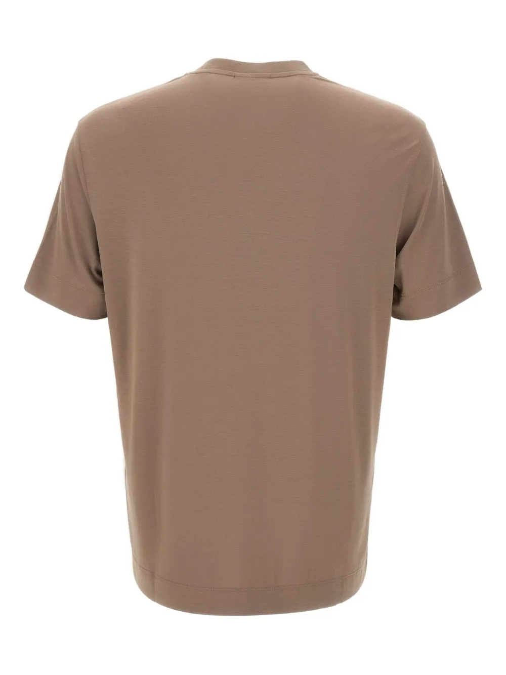 Emporio Armani eagle-embroidered T-shirt - Bruin