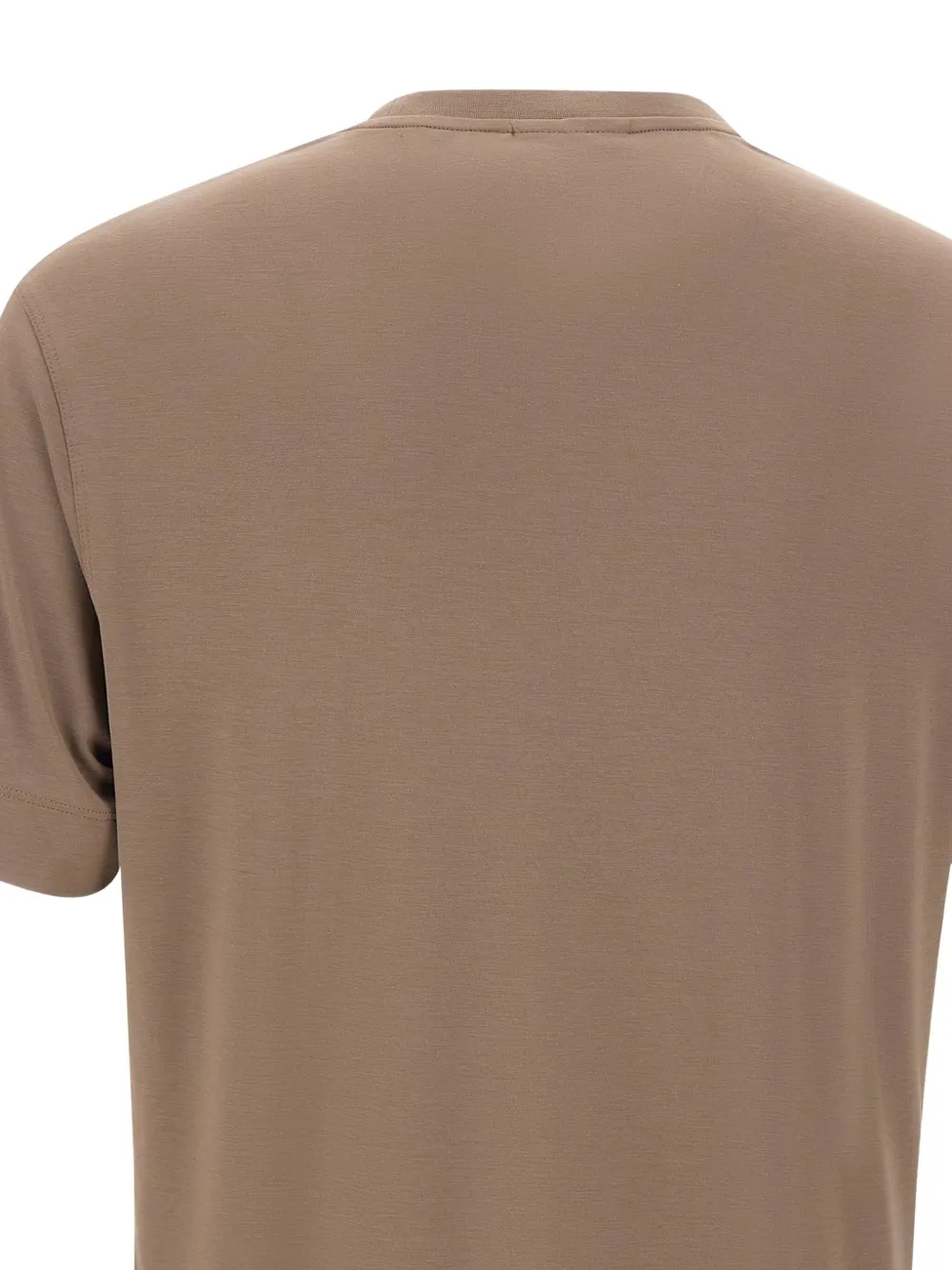 Emporio Armani eagle-embroidered T-shirt Bruin