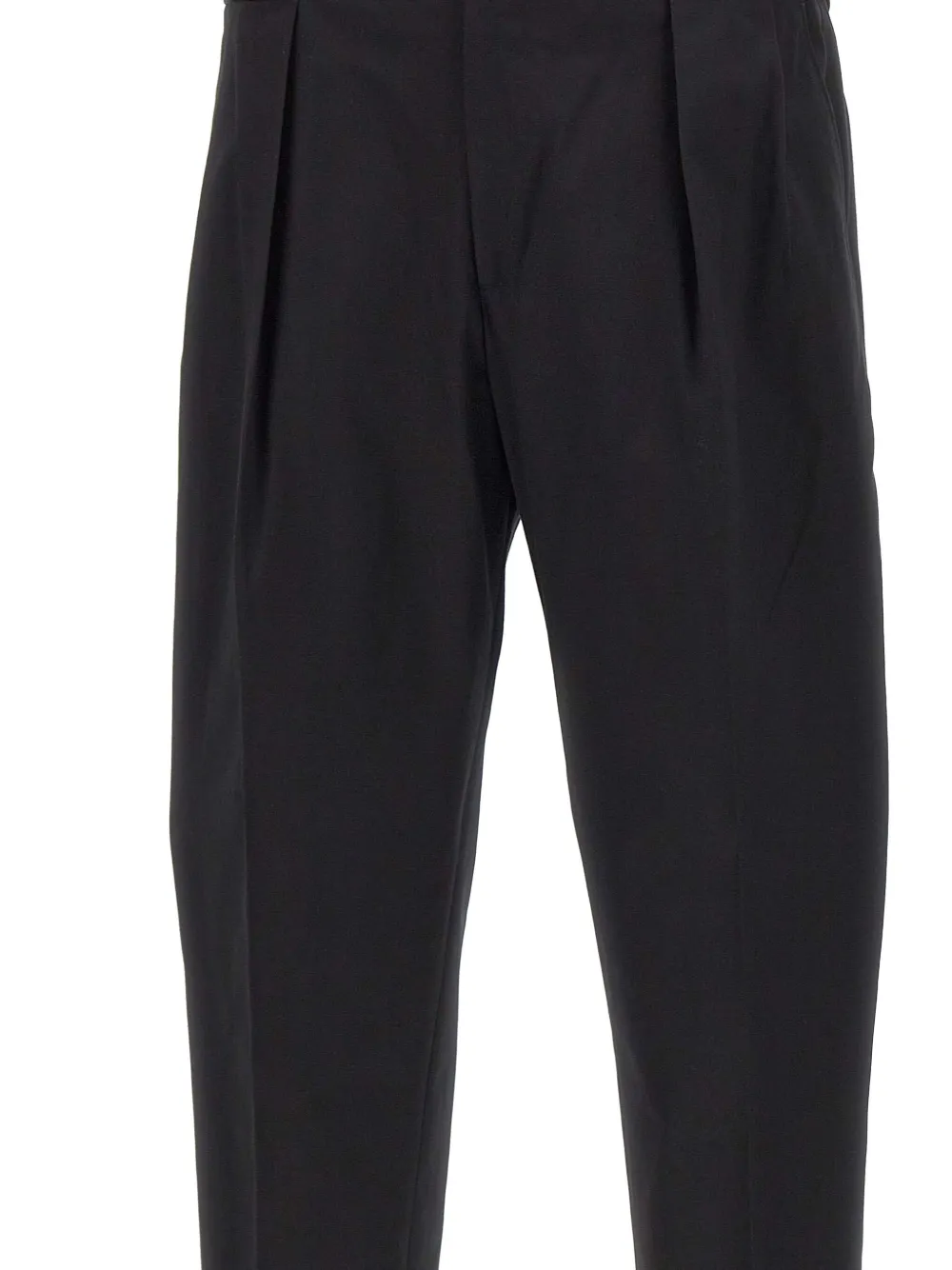 Briglia 1949 pleated cotton trousers Zwart