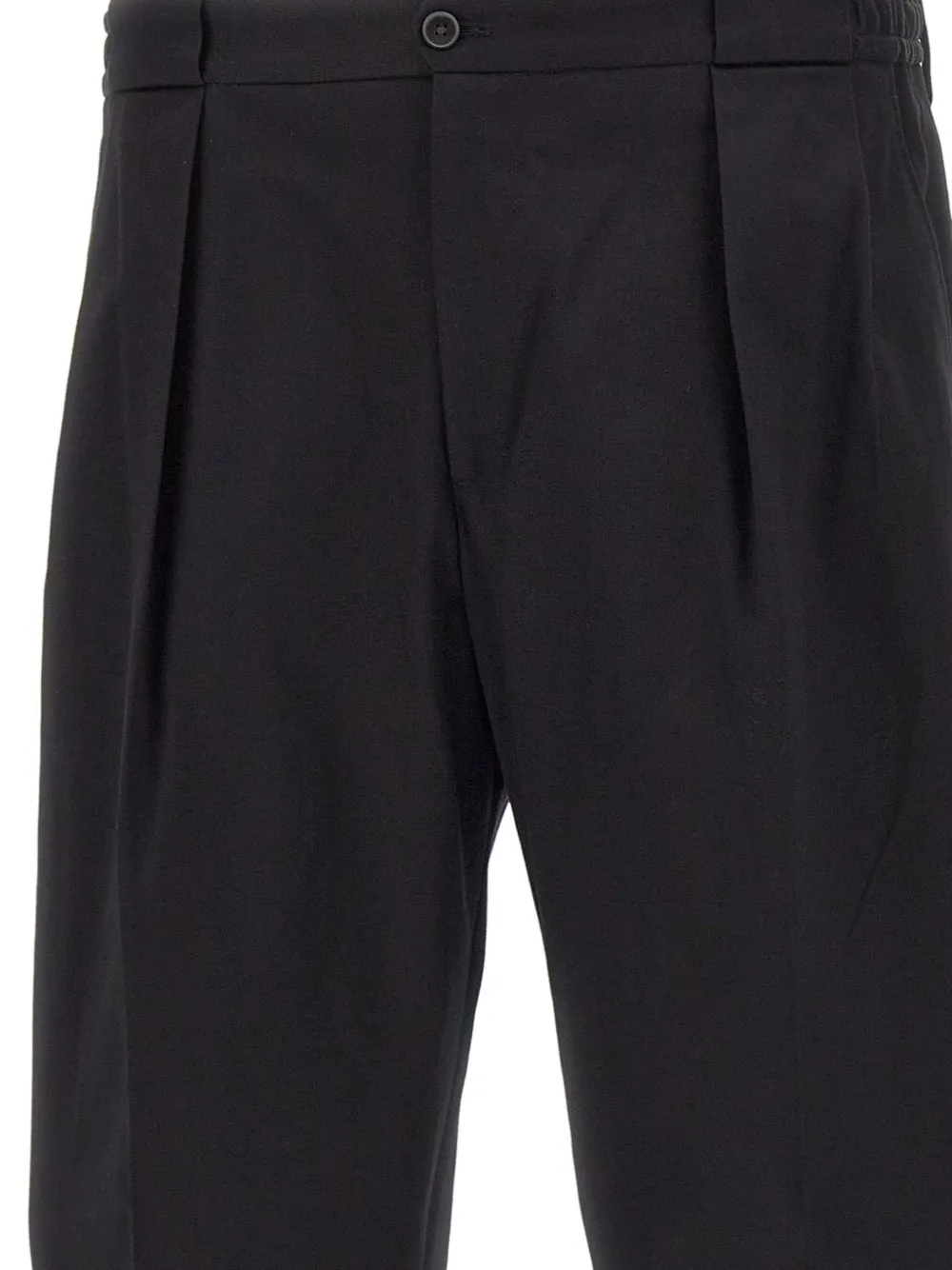 Briglia 1949 pleated cotton trousers Zwart