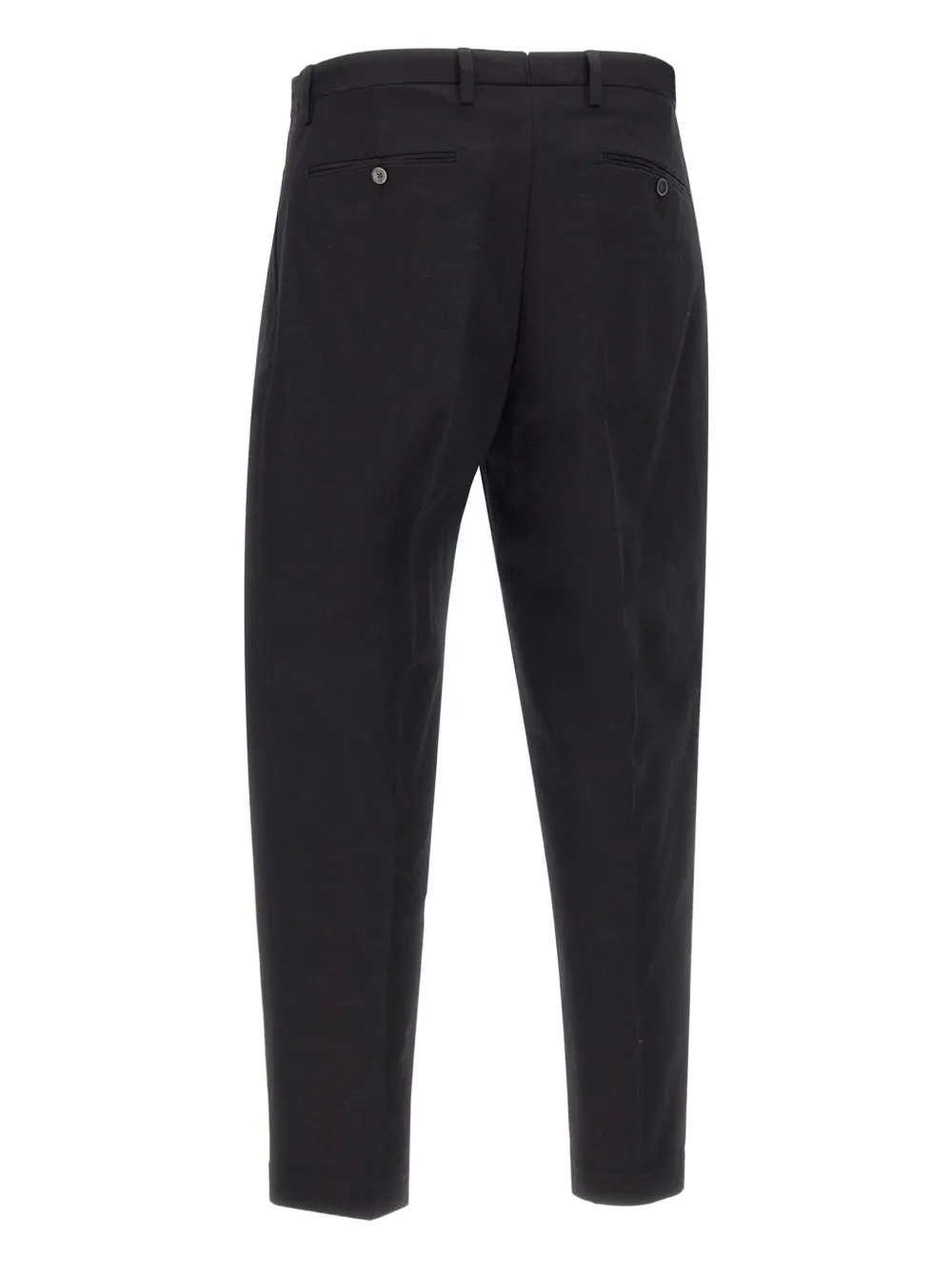 Briglia 1949 pleated cotton trousers Zwart