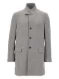 Fay stand-collar flap-pocket coat - Grey