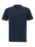 Ea7 Emporio Armani logo-embroidered crew-neck T-shirt - Blue
