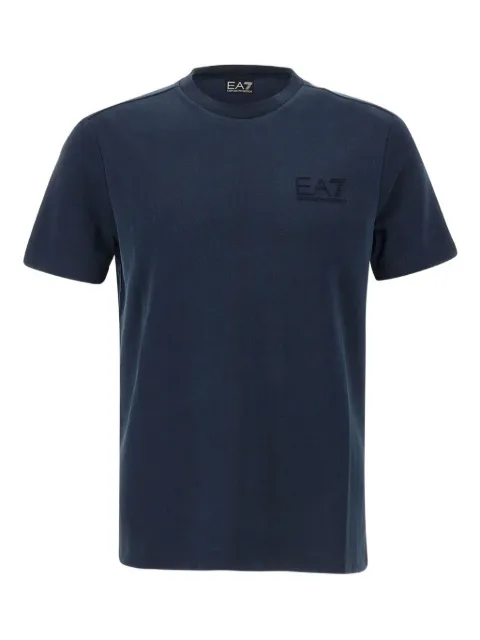 Ea7 Emporio Armani logo-embroidered crew-neck T-shirt