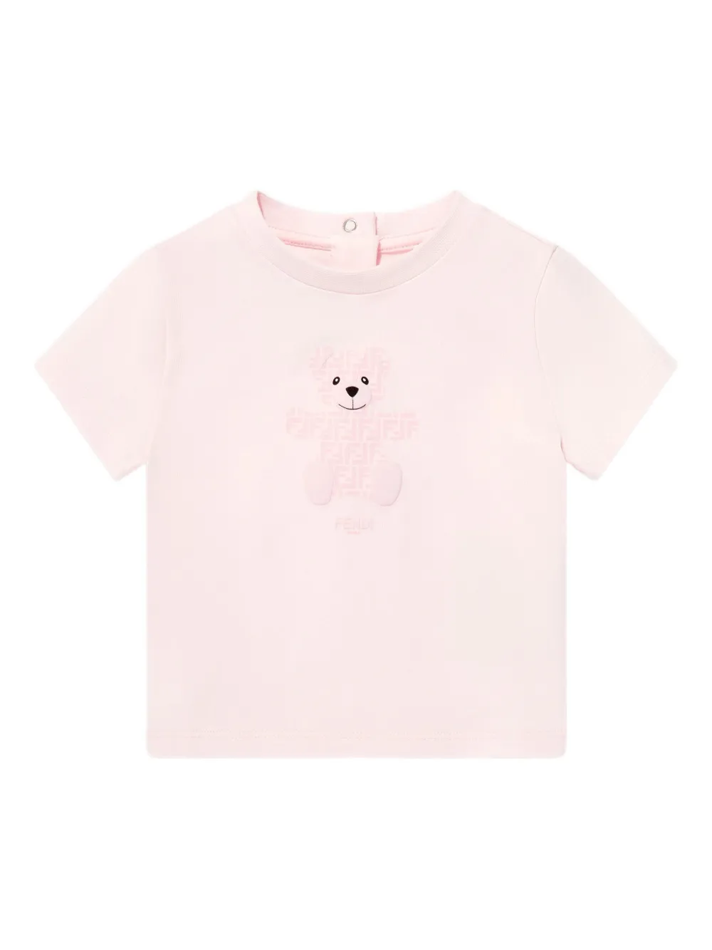 Fendi Kids bear-graphic T-shirt - Rosa